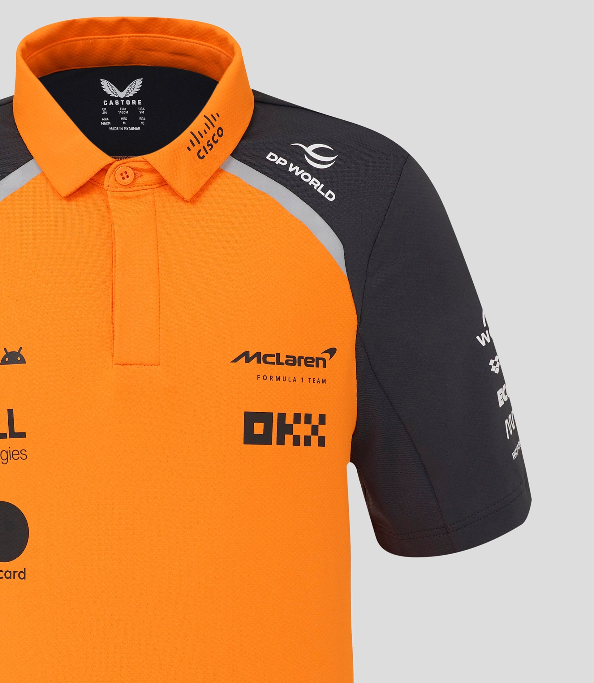 Official Junior McLaren Formula 1 Team Polo Shirt - Papaya/Phantom