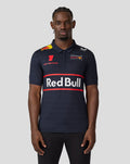 Oracle Red Bull Racing Mens Teamline Short Sleeve Polo Shirt Max Verstappen - Night Sky