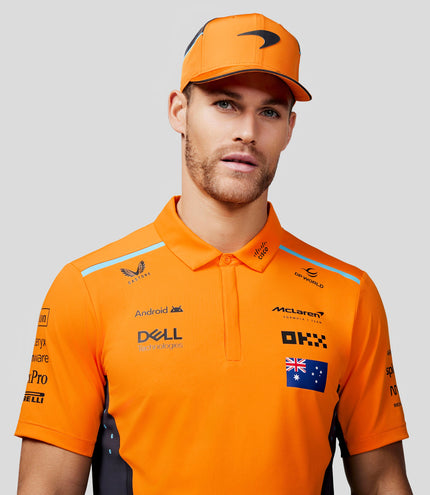 Mens Official Teamwear Polo Shirt Oscar Piastri Formula 1