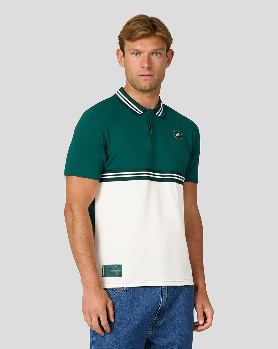 Silverstone x Castore Heritage Polo - Rainforest/Coconut Milk