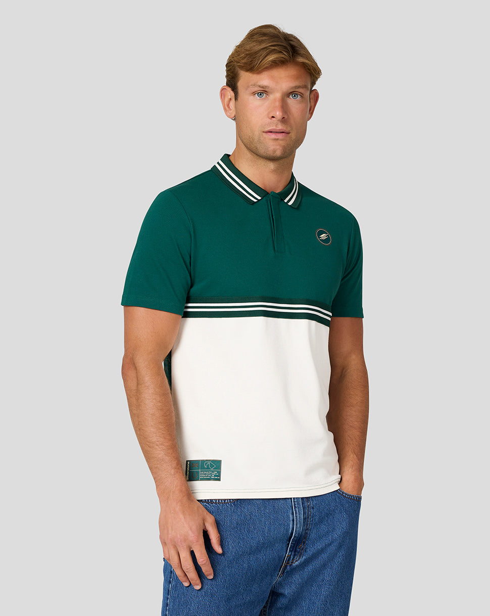 Silverstone x Castore Heritage Polo - Rainforest/Coconut Milk