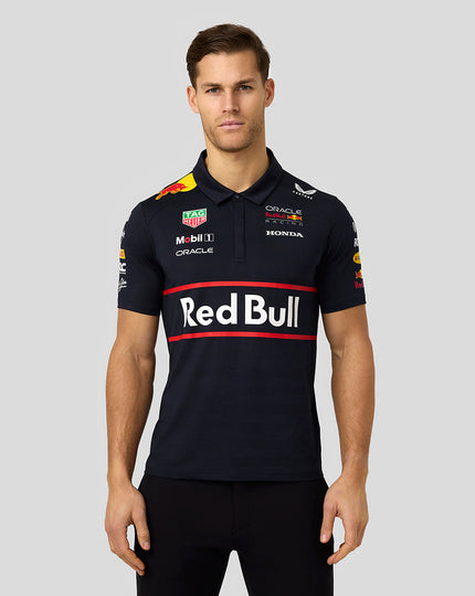 Oracle Red Bull Racing Mens Teamline Short Sleeve Polo Shirt - Night Sky