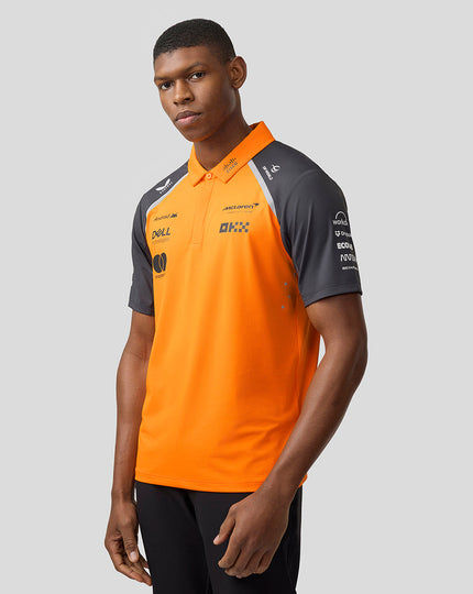 Official Mens McLaren Formula 1 Team Polo Shirt - Papaya/Phantom