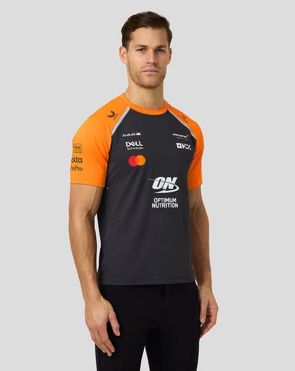 Official Mens McLaren Formula 1 Team Set Up T-Shirt - Phantom/Papaya