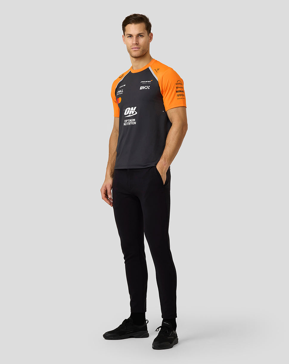 Official Mens McLaren Formula 1 Team Set Up T-Shirt - Phantom/Papaya