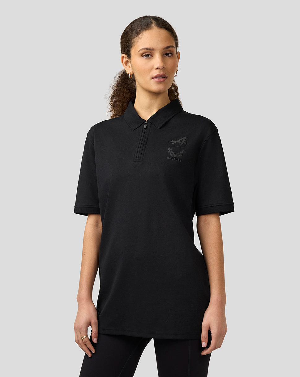 BWT Alpine Formula One Team Unisex Dual Brand Black on Black Polo Shirt