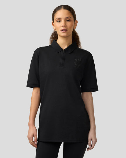 BWT Alpine Formula One Team Unisex Dual Brand Black on Black Polo Shirt
