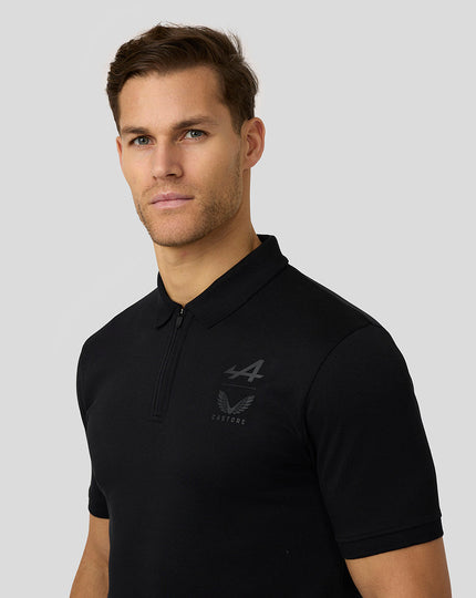 BWT Alpine Formula One Team Unisex Dual Brand Black on Black Polo Shirt