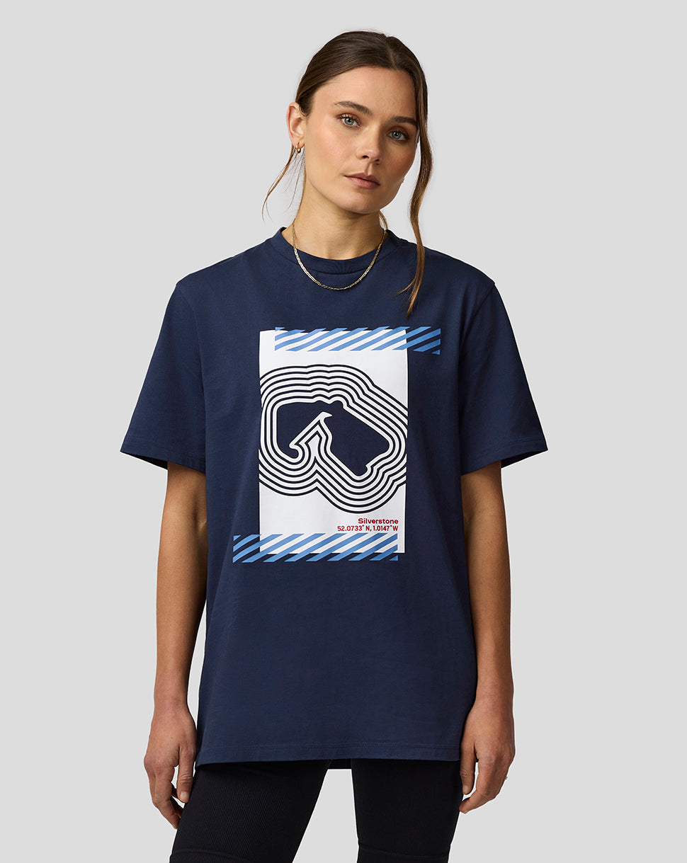 Silverstone Unisex Core Track Graphic T-Shirt - Black Iris