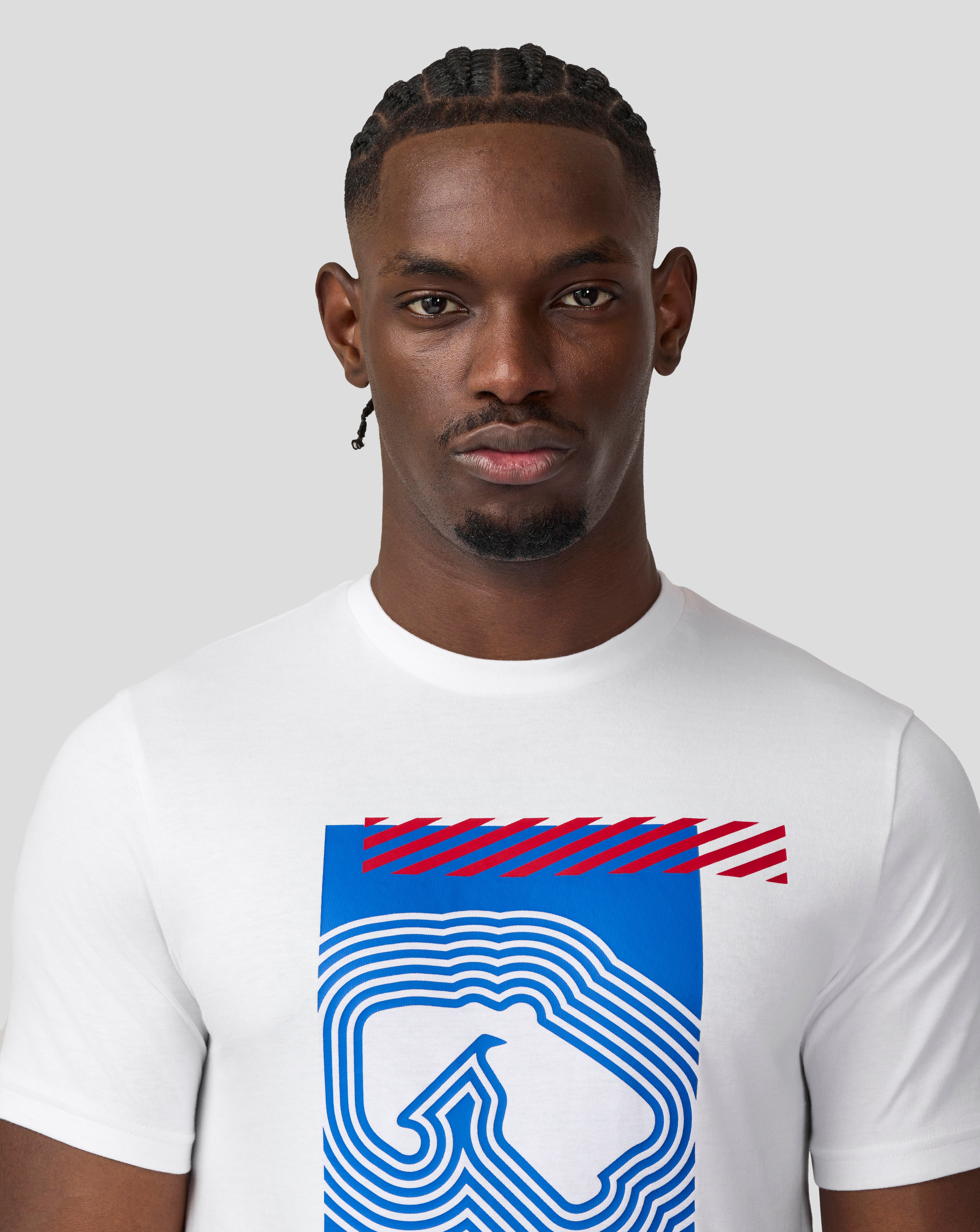 Silverstone Unisex Core T-Shirt - White & Blue