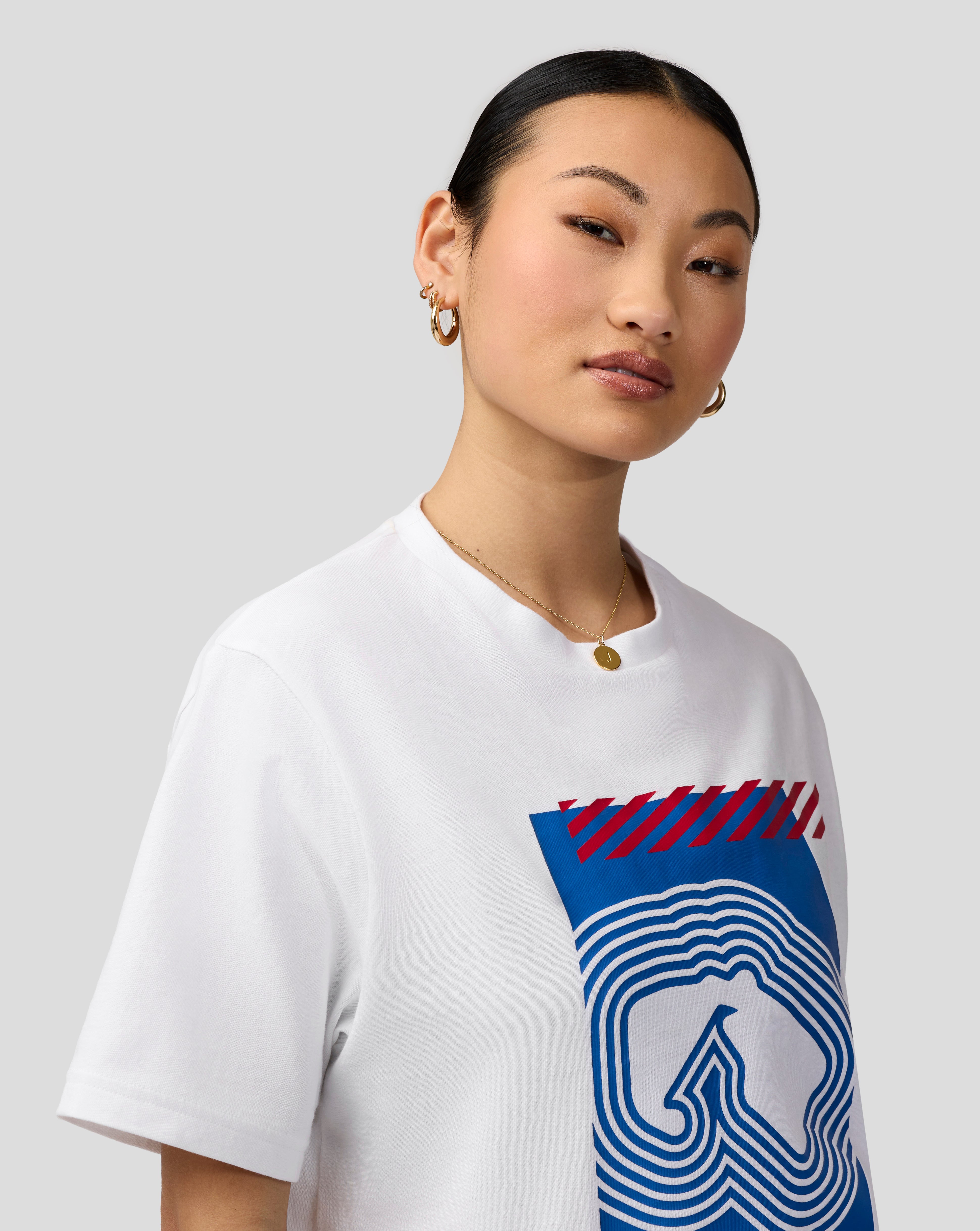 Silverstone Unisex Core T-Shirt - White & Blue