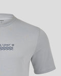 Weathervane light gray Silverstone Core T shirt with a red coordinate graphic and striped bar on the chest