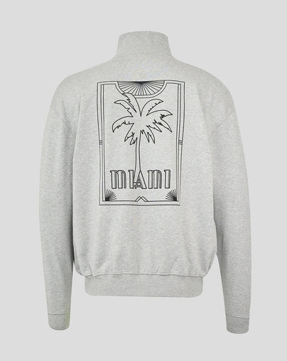 McLaren Unisex Miami 1/4 Zip Long Sleeve Sweater - Heather Grey