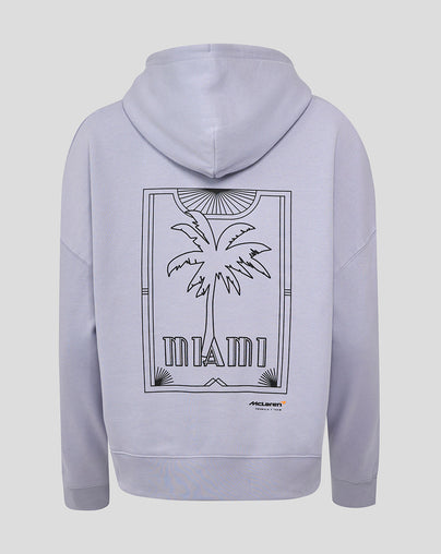 McLaren Womens Fit Miami Cropped Graphic Hoodie - Lavender