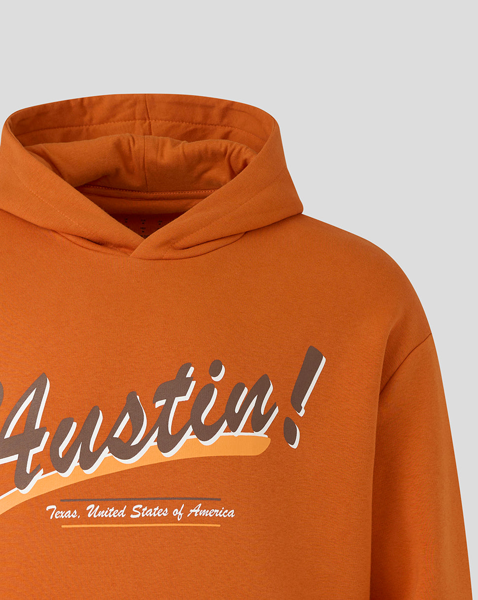 McLaren Unisex Austin Stripe Sleeve Hoodie - Burnt Orange