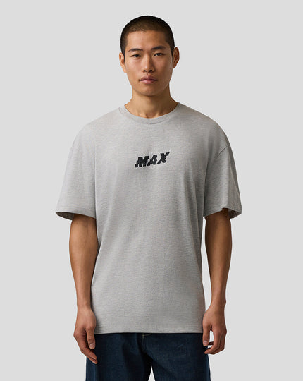 Oracle Red Bull Racing Unisex Max Verstappen Pixel Back Graphic T-Shirt - Grey Marl