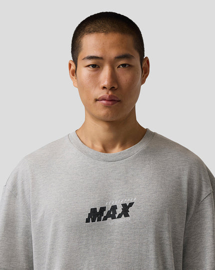 Oracle Red Bull Racing Unisex Max Verstappen Pixel Back Graphic T-Shirt - Grey Marl