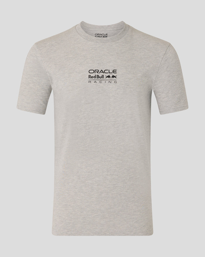 Grey marl T shirt with Oracle Red Bull Racing logo centered on chest.
