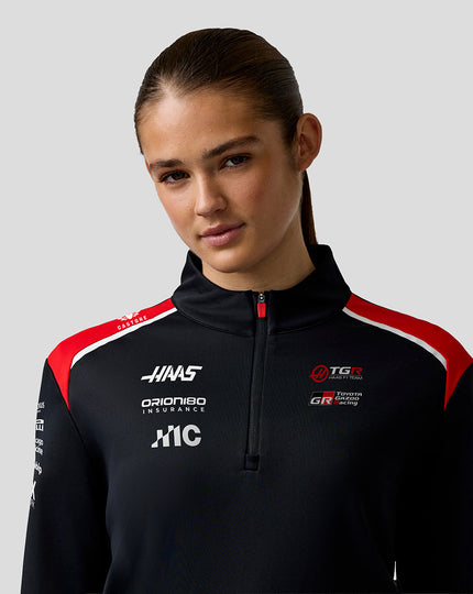 Unisex Official Haas Team Quarter Zip Midlayer