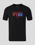 Black Yuki Tsunoda graphic T-shirt featuring YT22 logo in red and blue and Oracle Red Bull Racing branding
