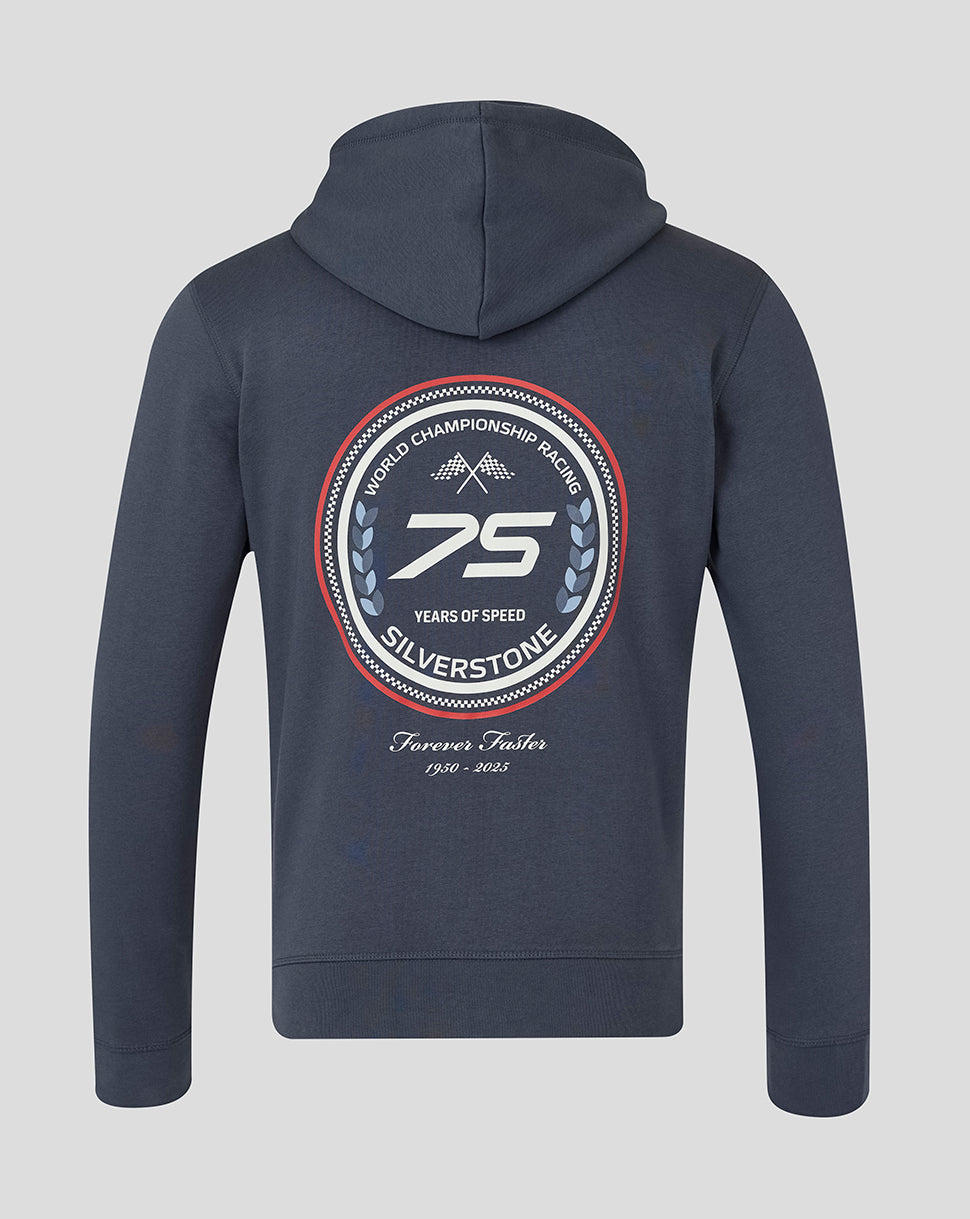 Silverstone Unisex 75 Years Oversized Hoodie - India Ink Grey