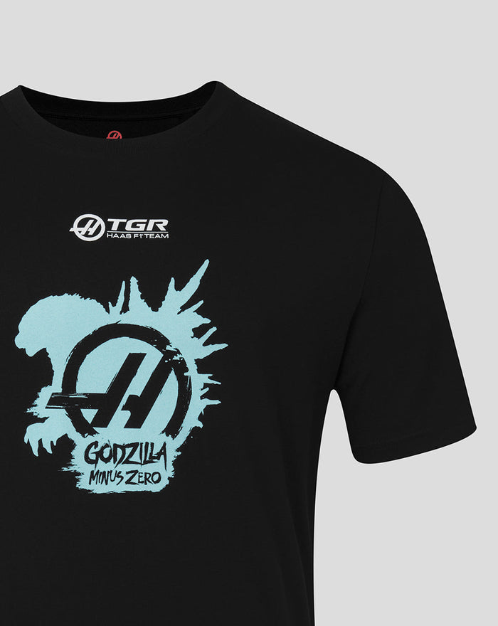 Unisex Haas X Godzilla Minus Zero Large Back Print T-Shirt  -  Black