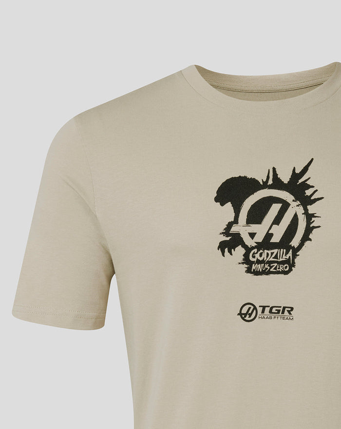 Unisex Haas X Godzilla Minus Zero Ollie Bearman T-Shirt  -  Stone