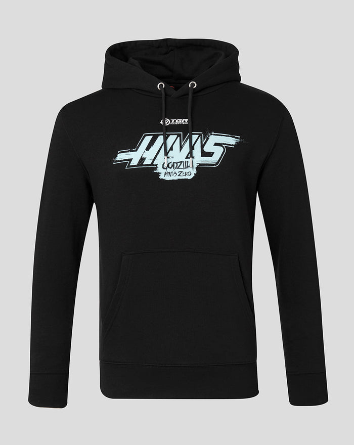 Unisex Haas X Godzilla Minus Zero Large Print Hoodie  -  Black
