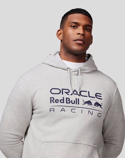 Oracle Red Bull Racing Unisex Core Overhead Hoodie - Mono Logo - Grey Marl