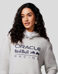 Oracle Red Bull Racing Unisex Core Overhead Hoodie - Mono Logo - Grey Marl