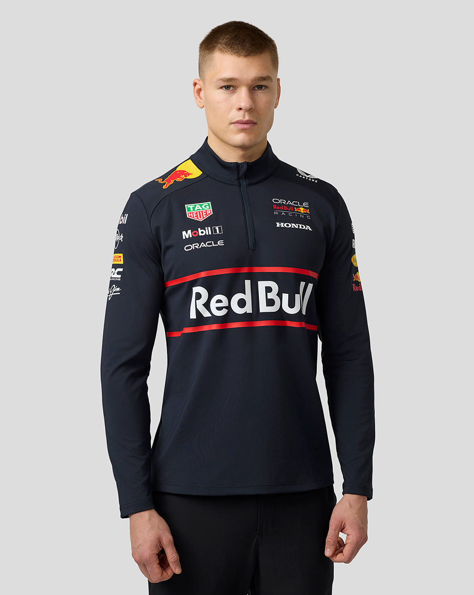 Oracle Red Bull Racing Unisex Teamline 1/4 Zip Midlayer - Night Sky