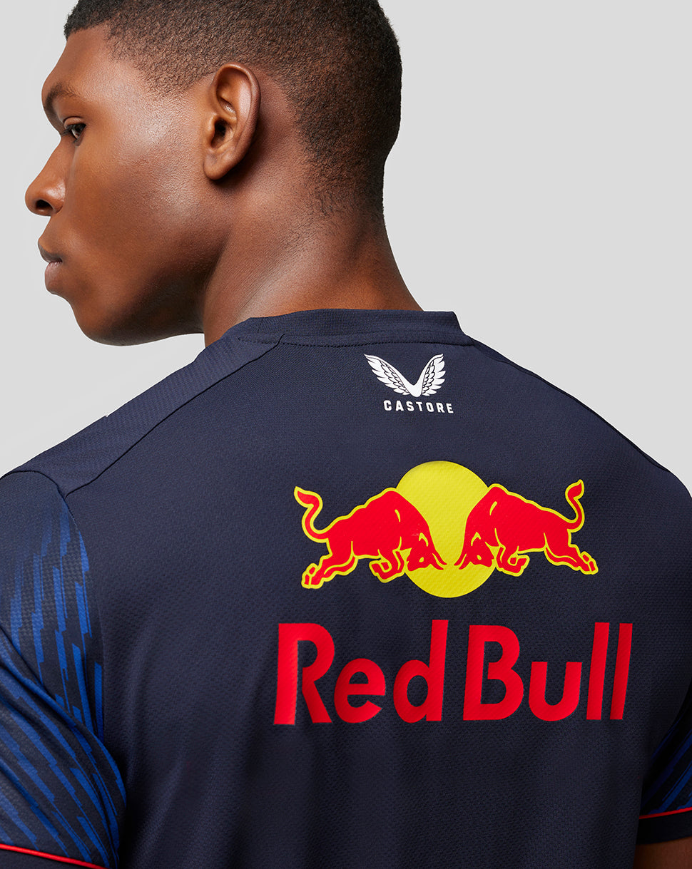 Red Bull Racing F1 Men's Lifestyle T-Shirt - Flame Scarlet/Night Sky/White
