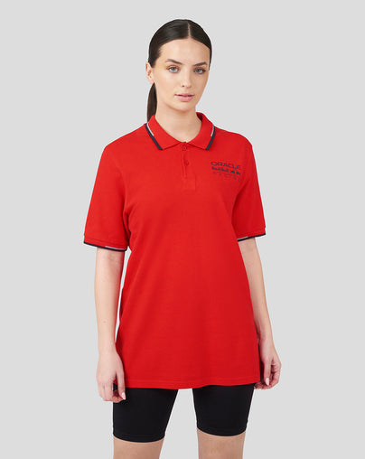 Oracle Red Bull Racing Unisex Core Polo - Flame Scarlet