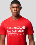ORACLE RED BULL RACING UNISEX LARGE FRONT LOGO TEE - FLAME SCARLET