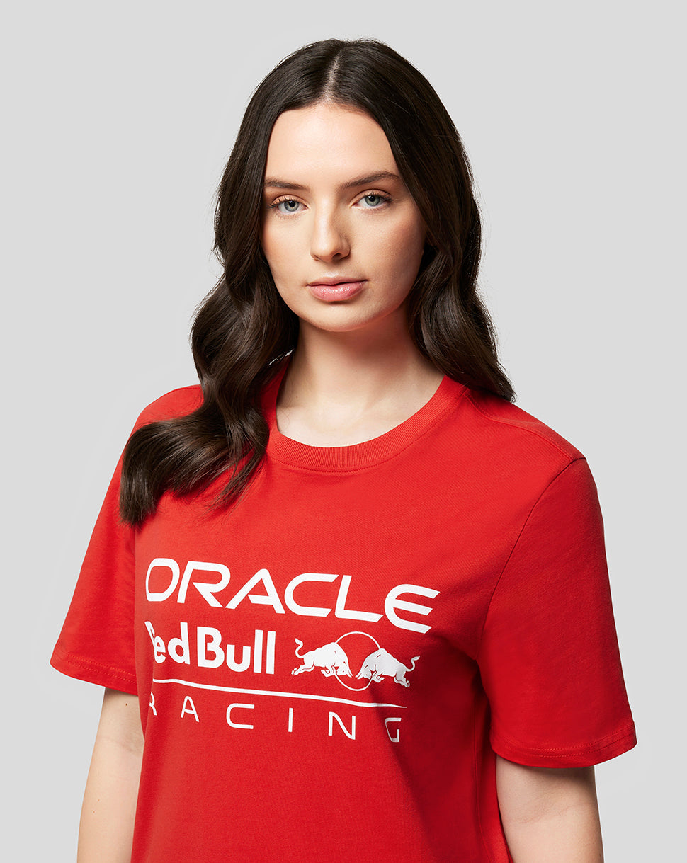 ORACLE RED BULL RACING UNISEX LARGE FRONT LOGO TEE - FLAME SCARLET